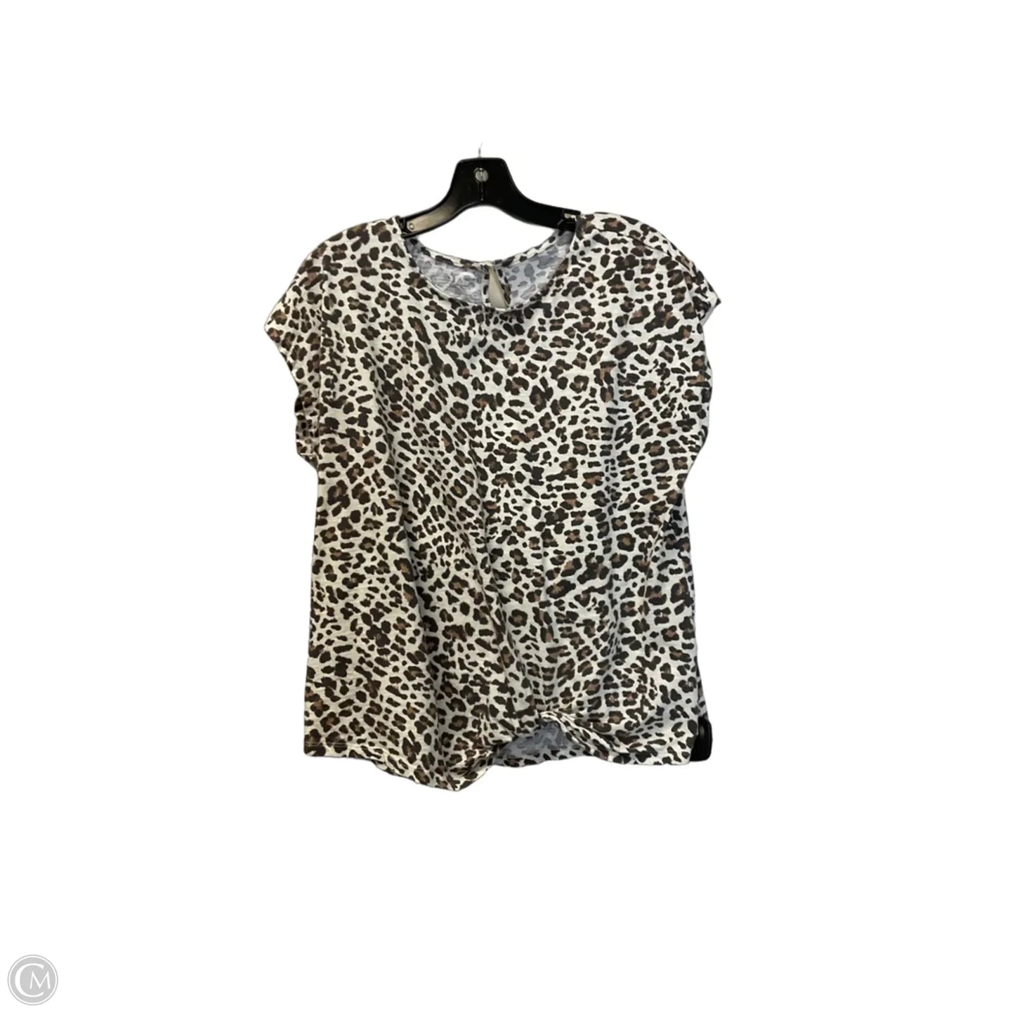 Top Short Sleeve By Maurices In Animal Print, Size: L