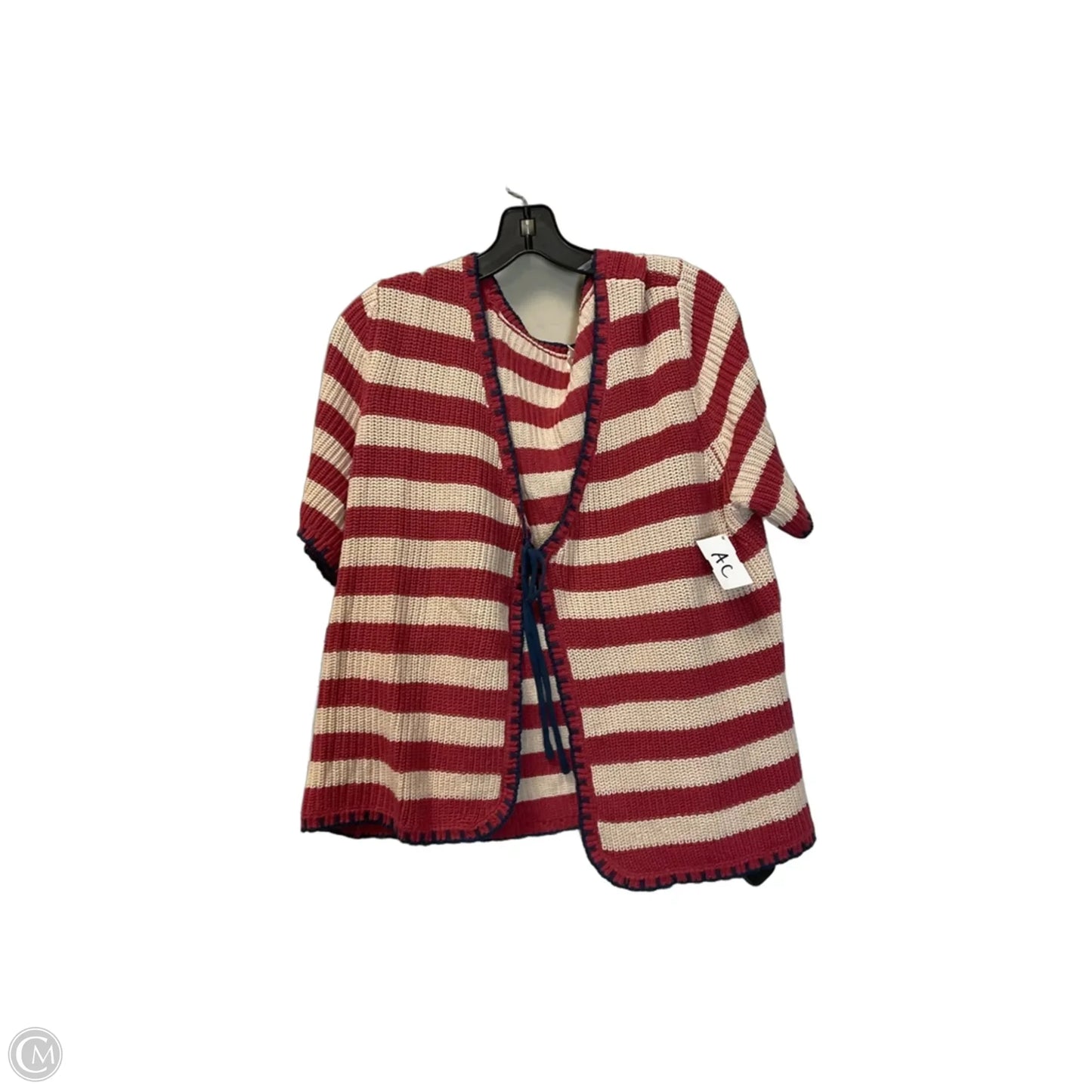 Top Short Sleeve By Maurices In Cream & Red, Size: Xl