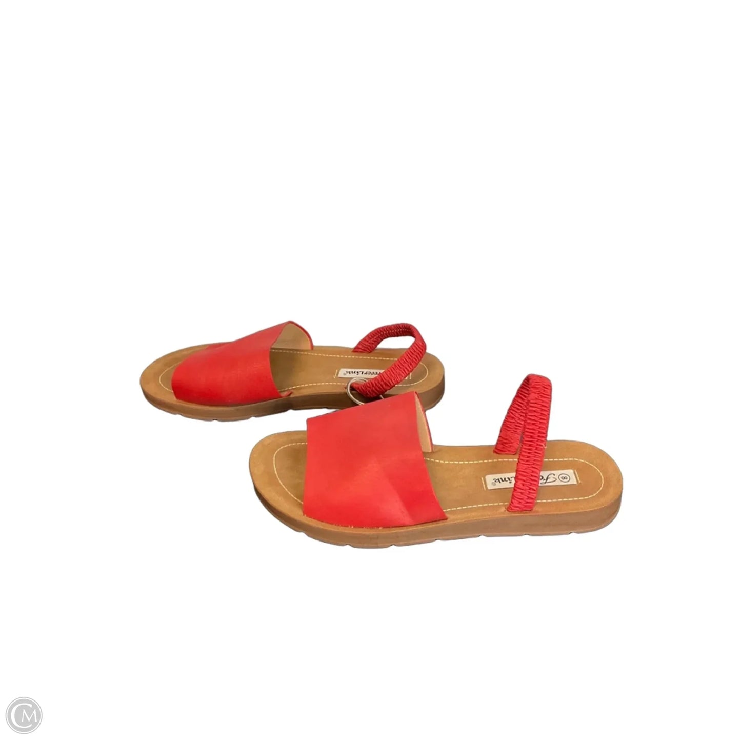 Sandals Flats By Clothes Mentor In Red, Size: 8