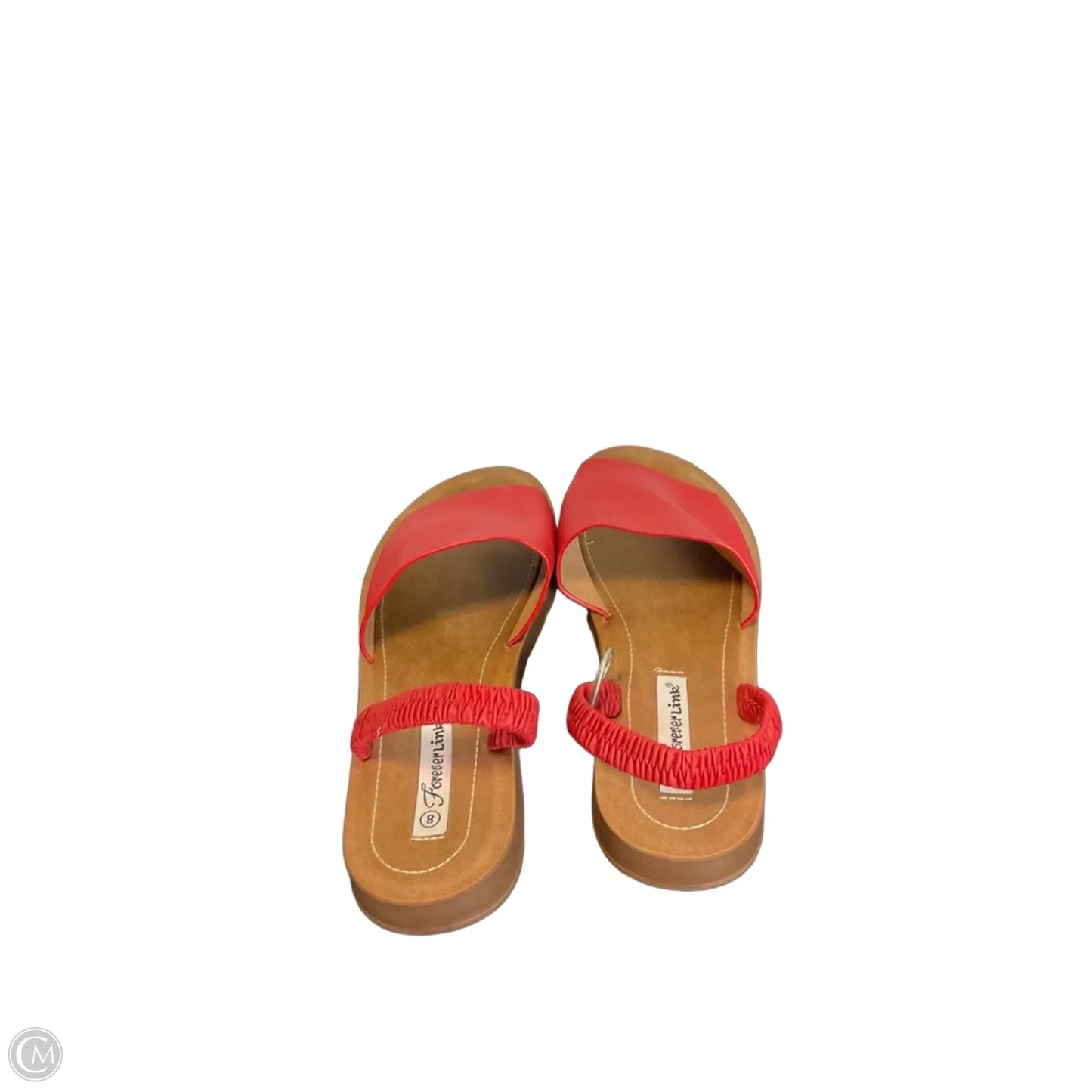 Sandals Flats By Clothes Mentor In Red, Size: 8