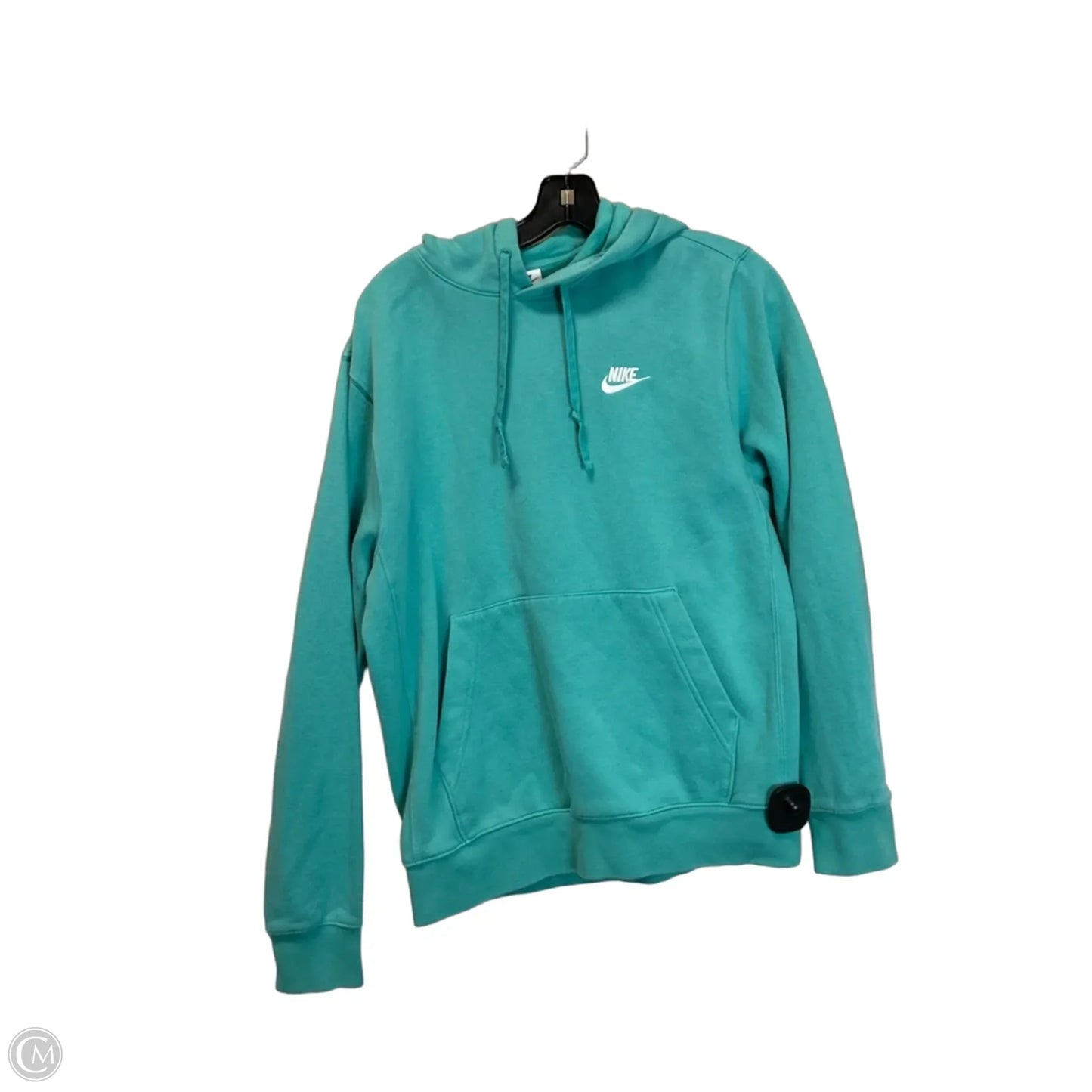 Sweatshirt Hoodie By Nike Apparel In Teal, Size: S