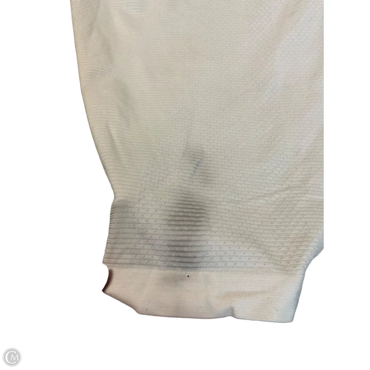 Athletic Top Short Sleeve By Lululemon In White, Size: 6