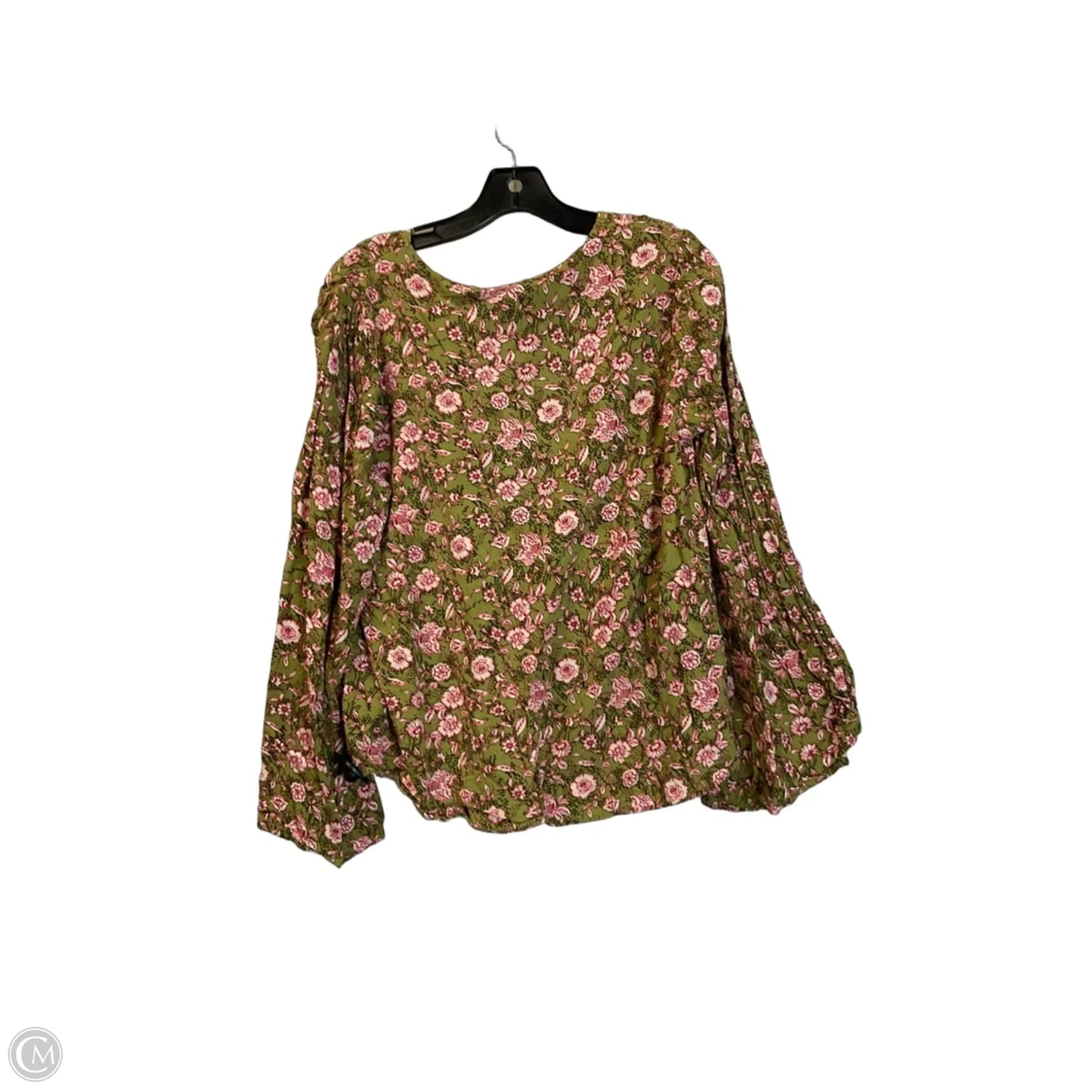 Top Long Sleeve Basic By Jessica Simpson In Floral Print, Size: L