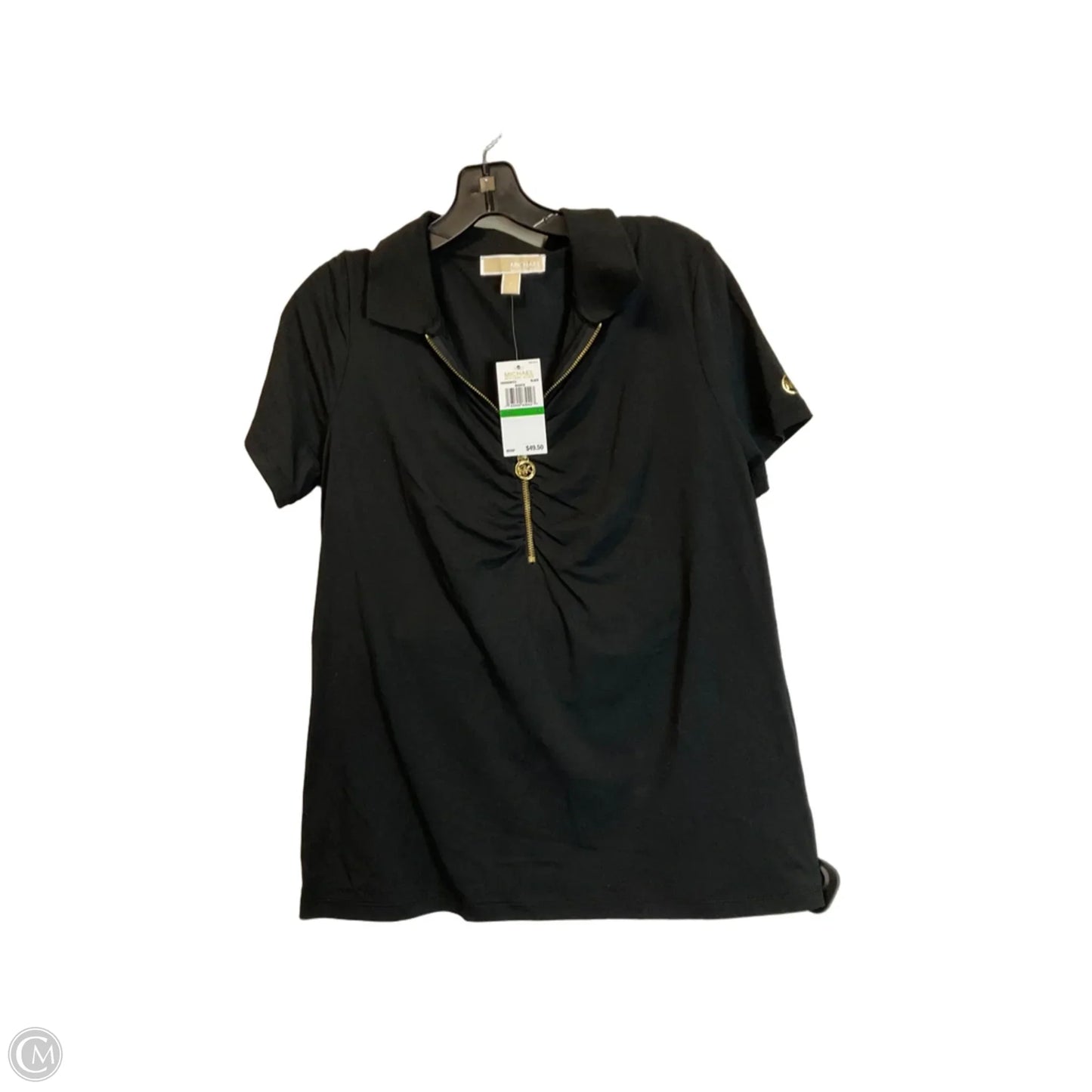 Top Short Sleeve By Michael By Michael Kors In Black, Size: L