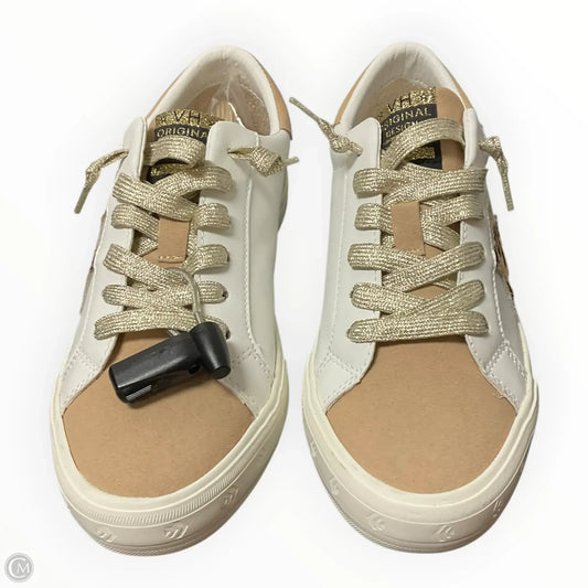 Shoes Sneakers By Vintage Havana In Gold & White, Size: 8.5