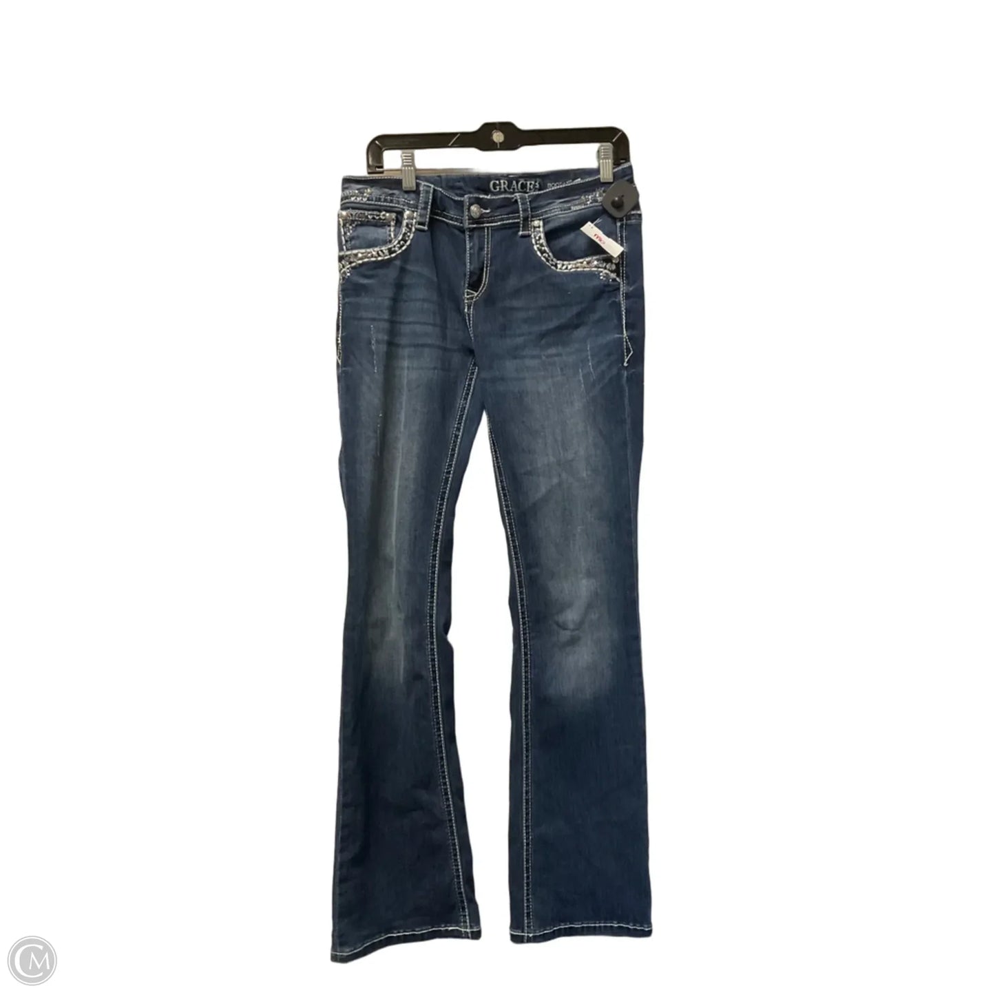 Jeans Boot Cut By Grace In Blue Denim, Size: 8