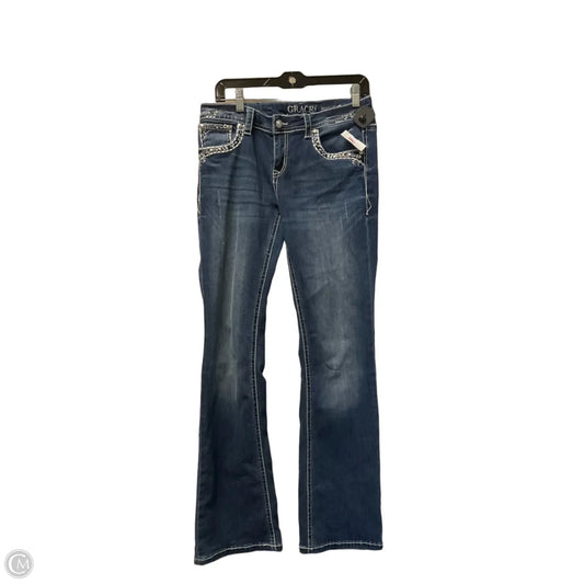 Jeans Boot Cut By Grace In Blue Denim, Size: 8