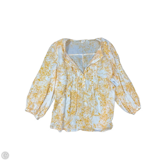 Top Long Sleeve By Gap In Yellow, Size: S