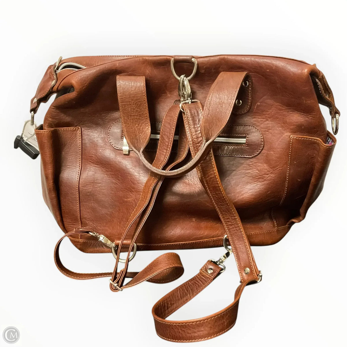 Backpack Leather By Cmc, Size: Medium