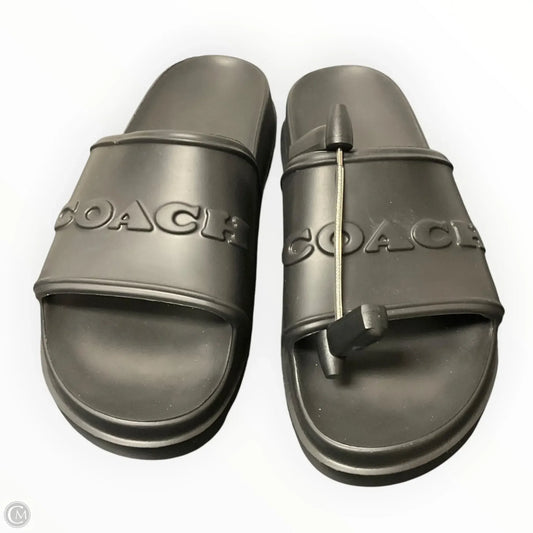 Sandals Designer By Coach In Black, Size: 9