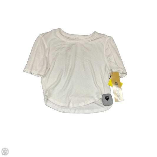 Athletic Top Short Sleeve By Lululemon In White, Size: 4