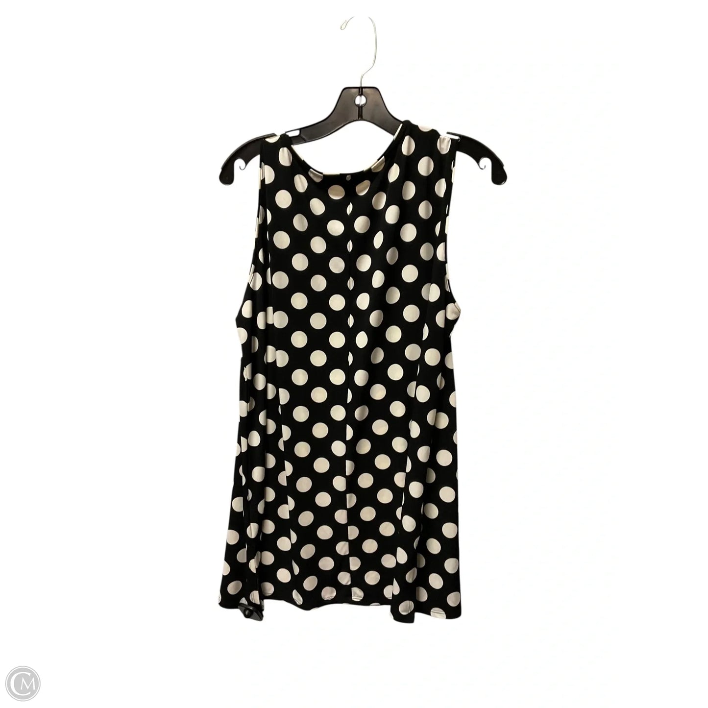 Top Sleeveless By Zenana Outfitters In Black & White, Size: 1x