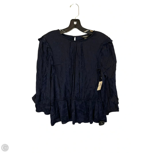 Top Long Sleeve By Express In Blue, Size: L