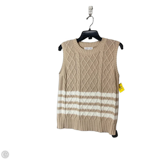 Vest Sweater By She + Sky In Tan, Size: S