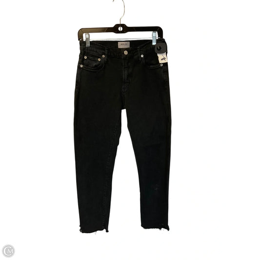 Jeans Straight By Agolde In Black Denim, Size: 4