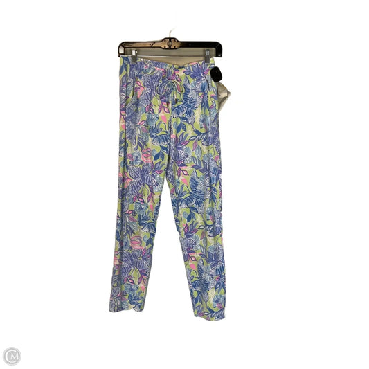 Pants Designer By Lilly Pulitzer In Blue & Green, Size: Xs