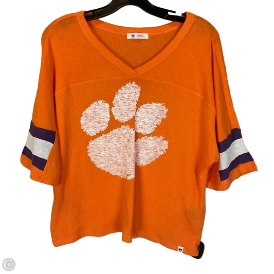 Top Short Sleeve Basic By Clothes Mentor In Orange, Size: L