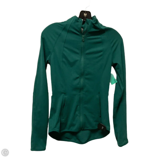 Athletic Jacket By Yogalicious In Green, Size: Xs
