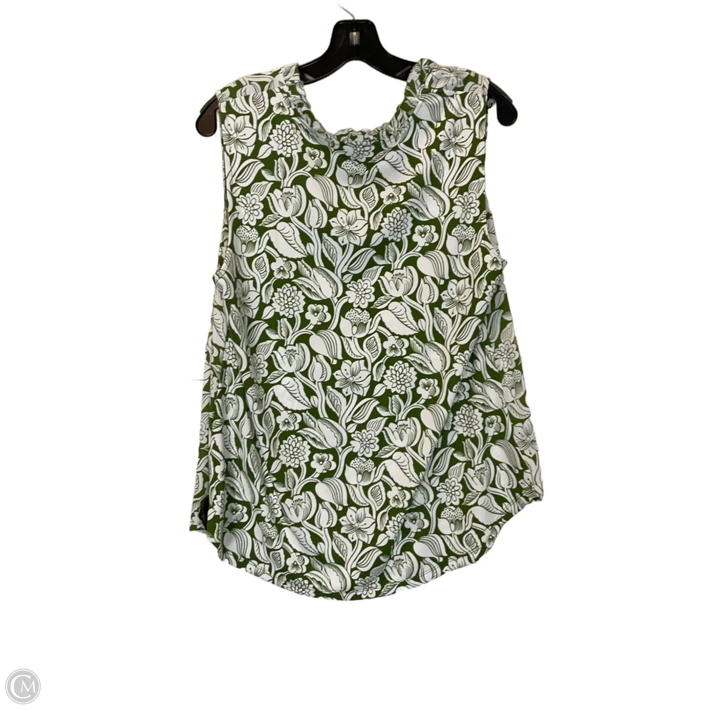 Top Sleeveless Basic By Ann Taylor In Green, Size: L