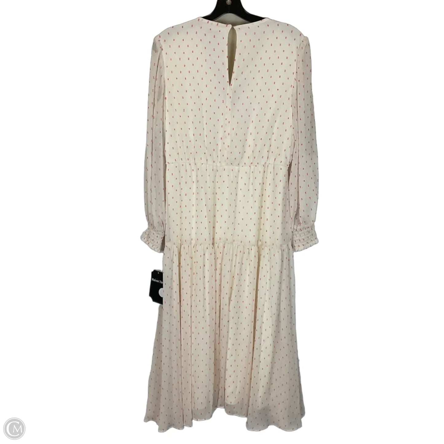 Dress Casual Midi By Clothes Mentor In Cream & Orange, Size: 6