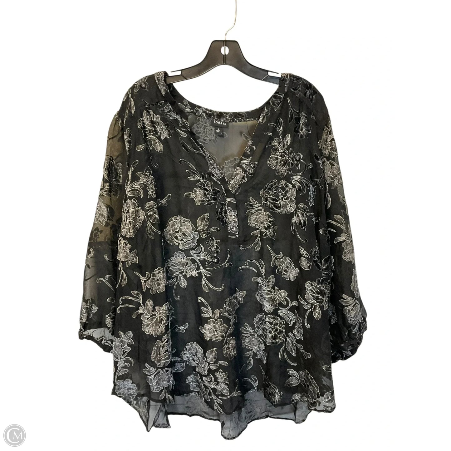 Top Long Sleeve By Torrid In Black, Size: 4x