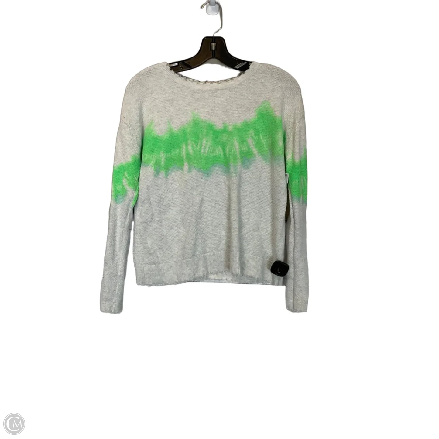Top Long Sleeve By Clothes Mentor In Green & White, Size: S