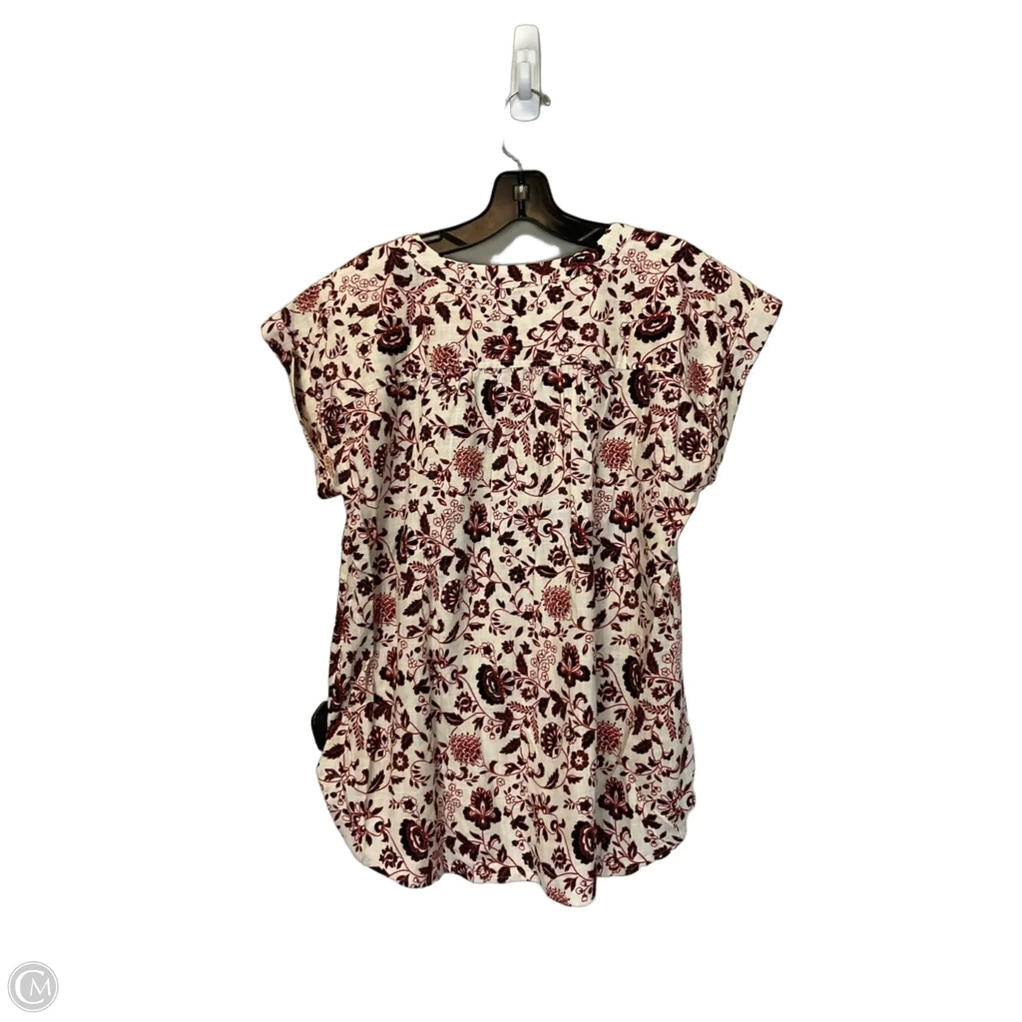 Top Short Sleeve By Loft In Beige, Size: S