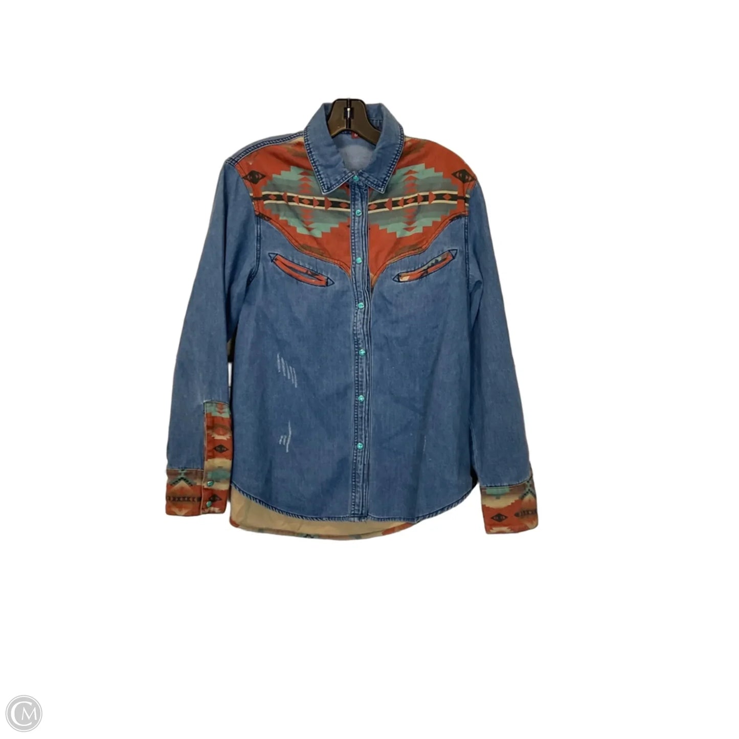 Top Long Sleeve By Clothes Mentor In Blue, Size: M