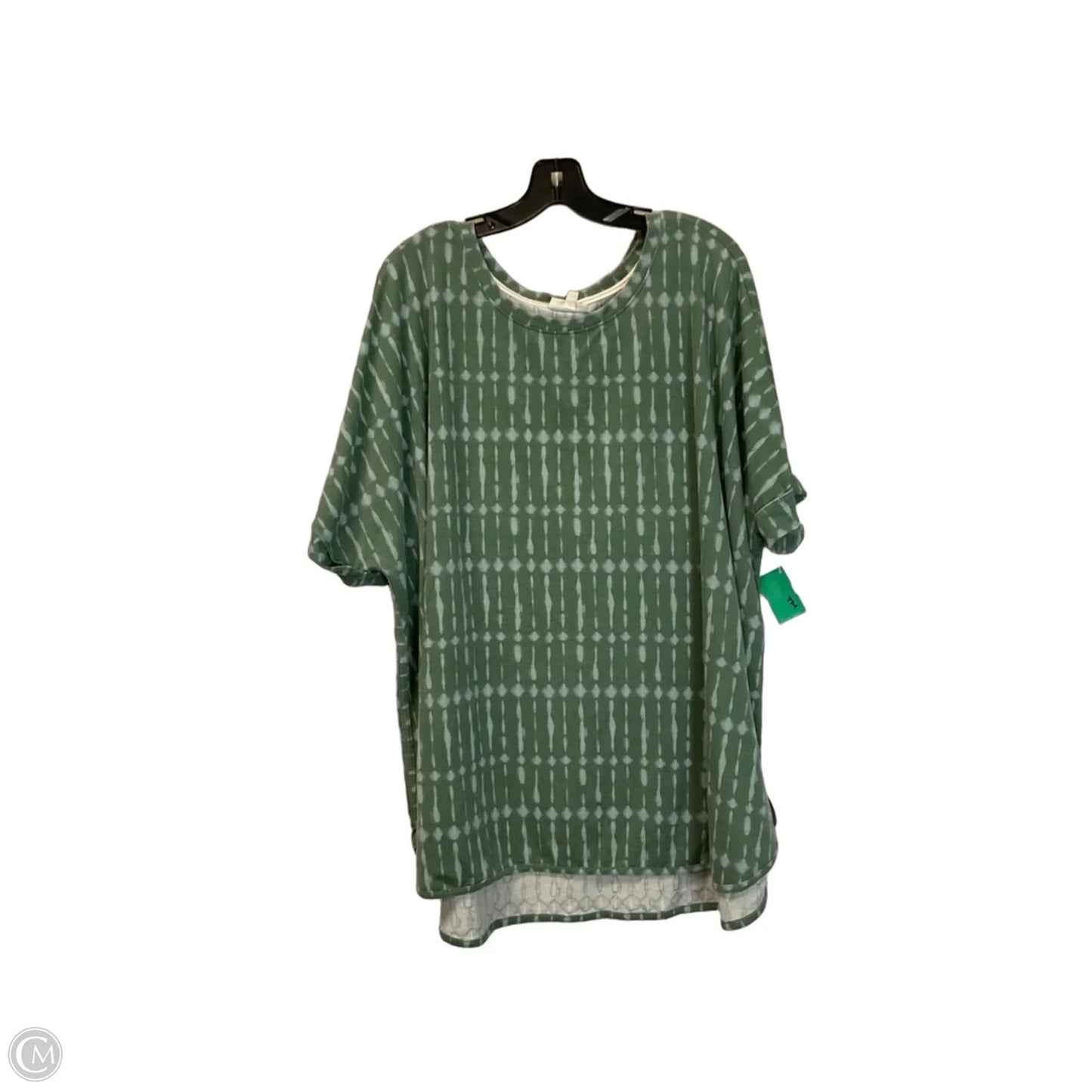 Top Short Sleeve By Wonderly In Green, Size: 4x