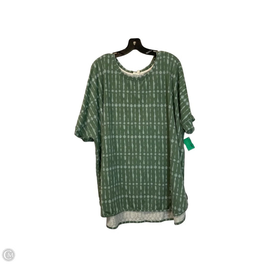 Top Short Sleeve By Wonderly In Green, Size: 4x