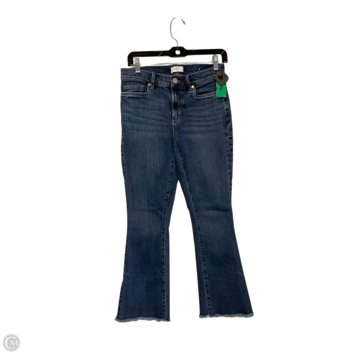 Jeans Flared By Loft In Blue Denim, Size: 0