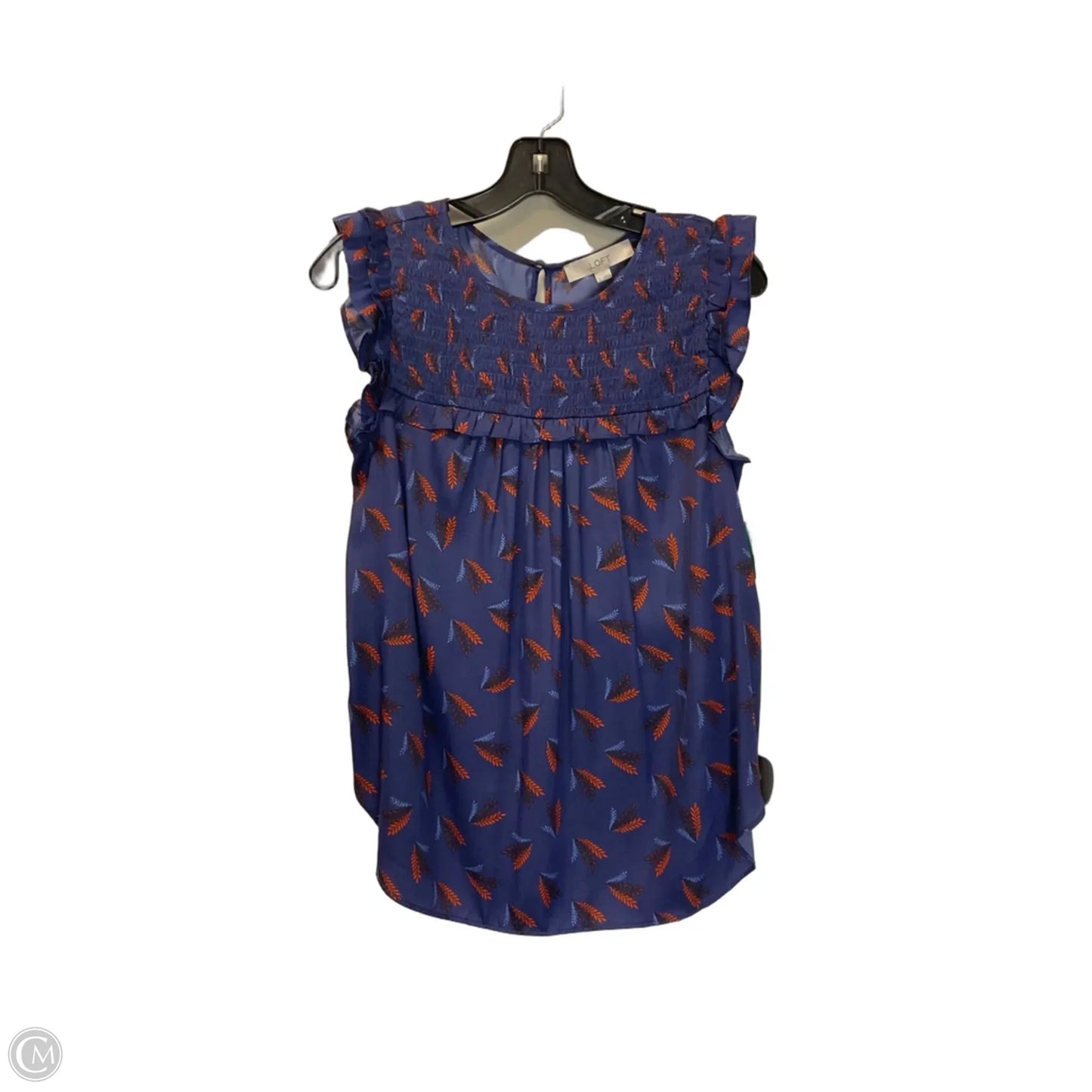 Top Sleeveless By Loft In Blue, Size: S