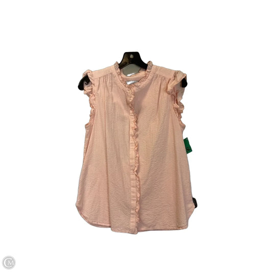 Top Sleeveless By Loft In Orange, Size: S