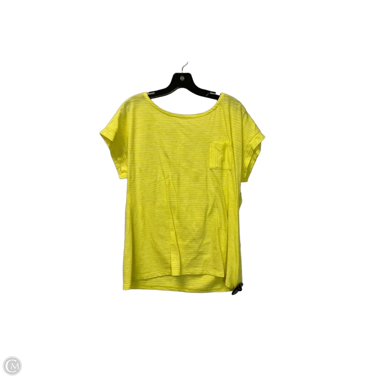 Top Short Sleeve By Talbots In Yellow, Size: L