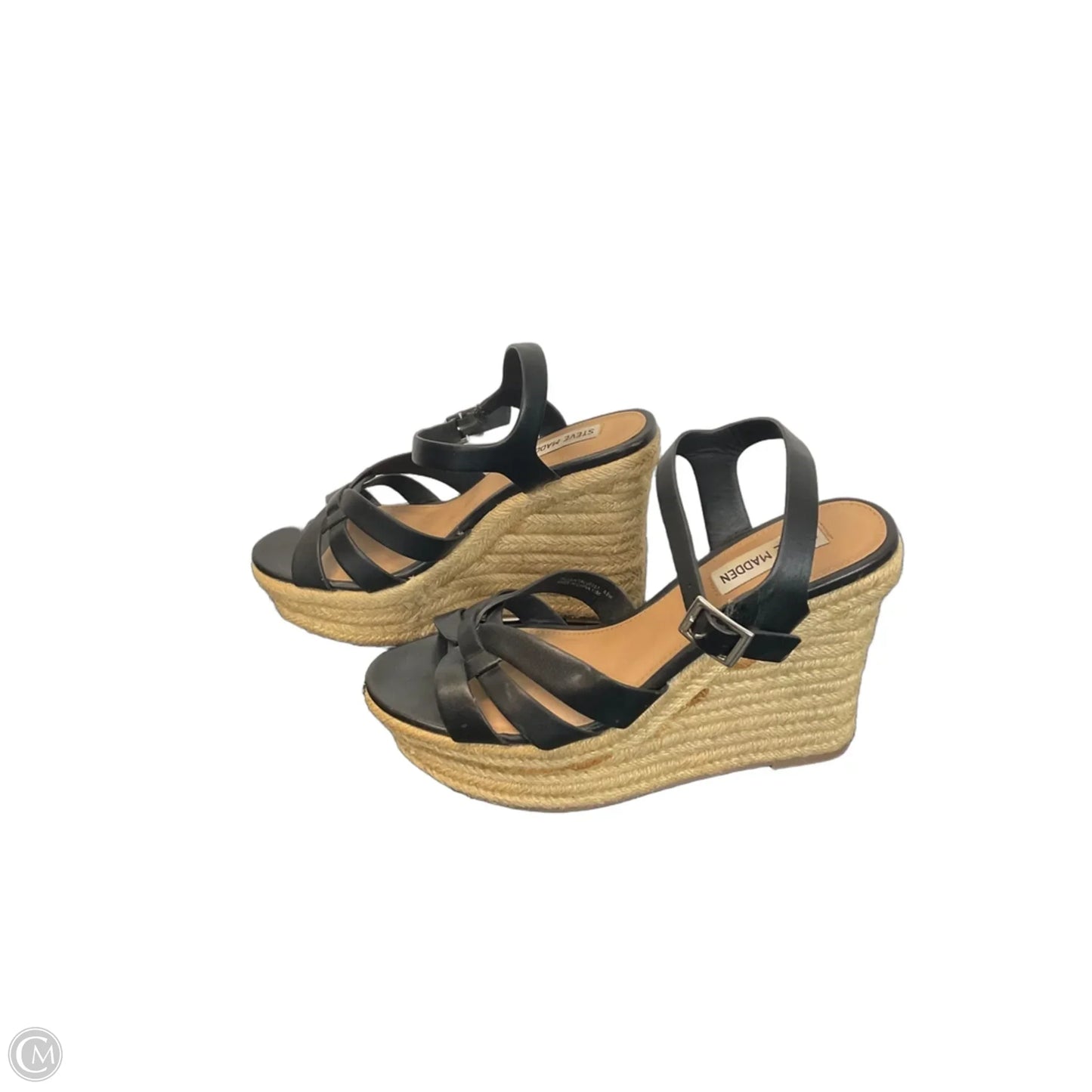 Shoes Heels Wedge By Steve Madden In Black, Size: 8.5