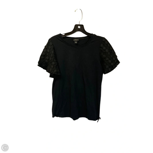 Top Short Sleeve By Ann Taylor In Black, Size: S