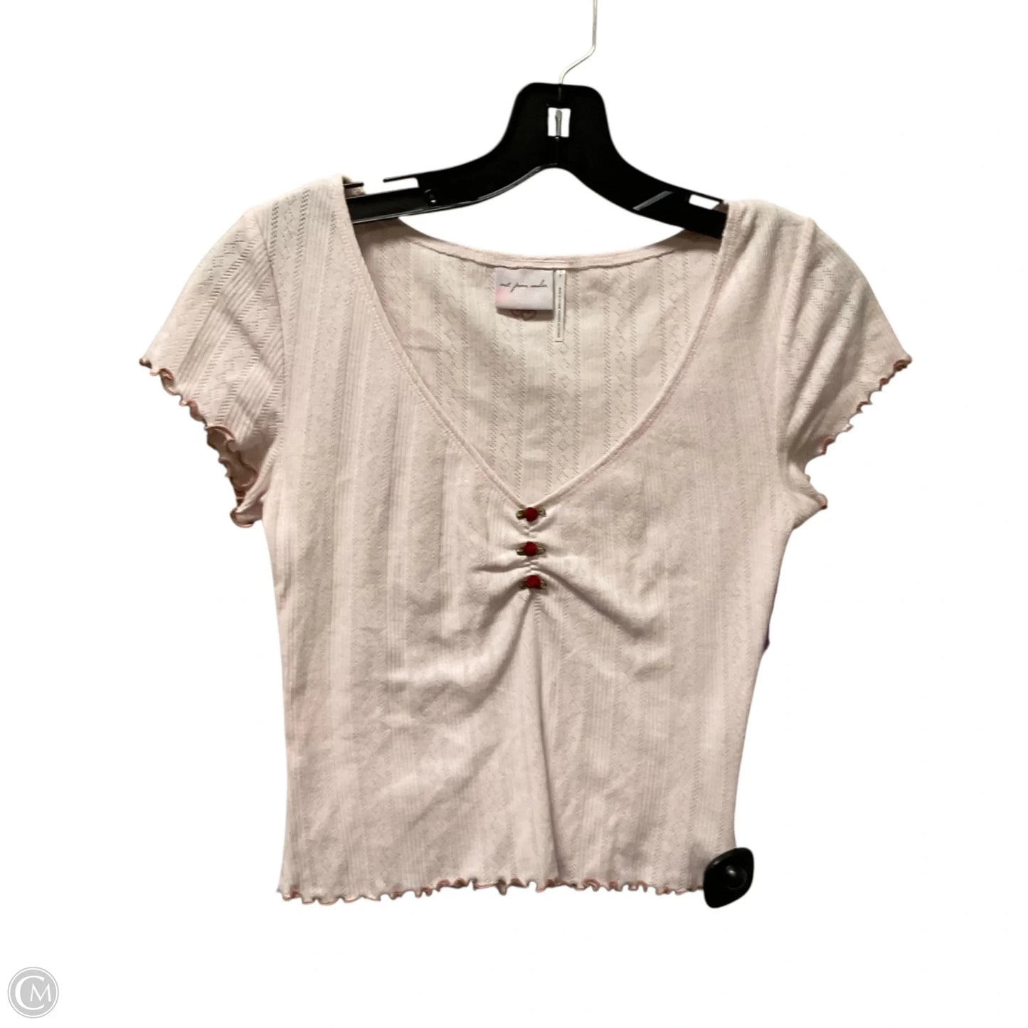 Top Short Sleeve By Out From Under In Pink, Size: S