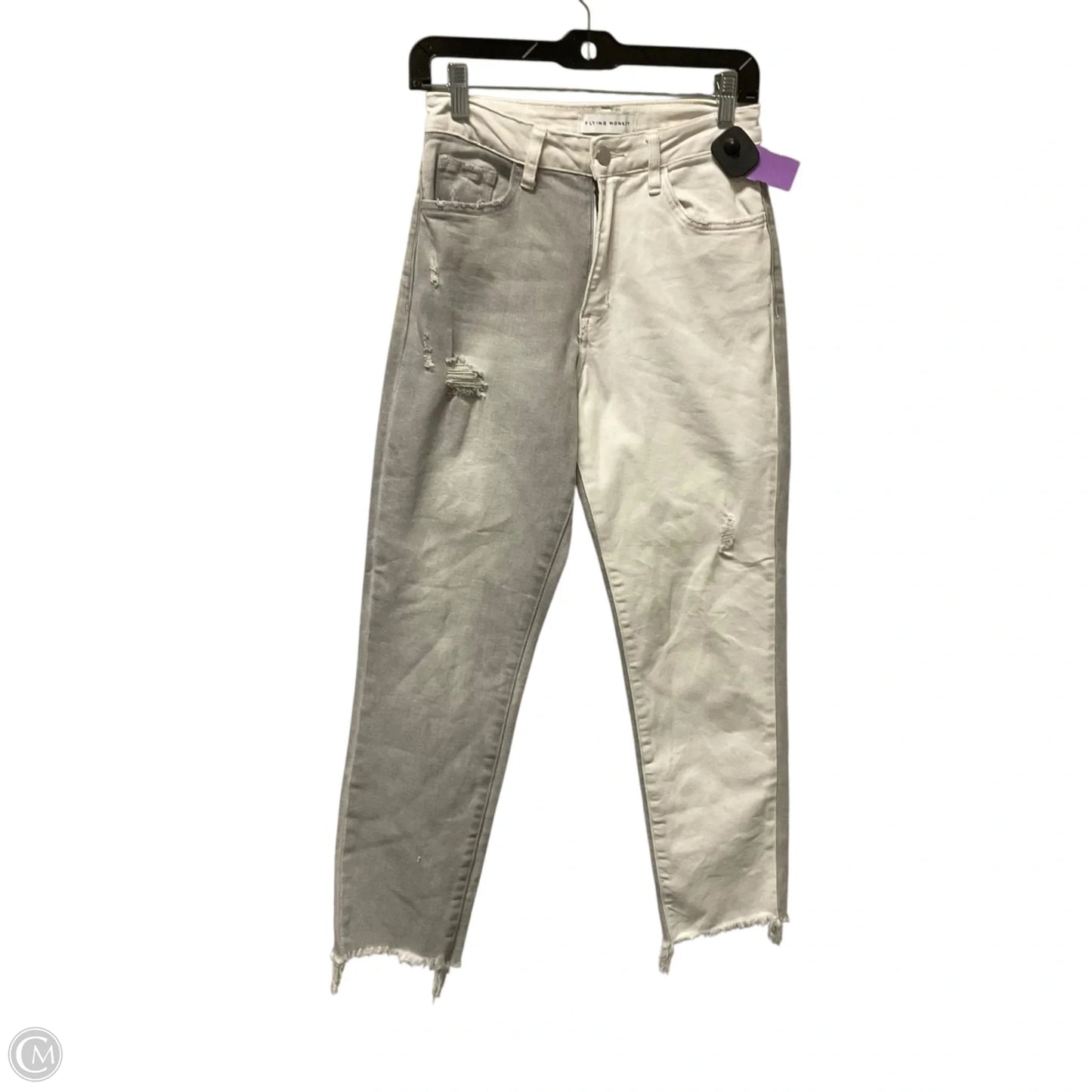 Jeans Skinny By Flying Monkey In Grey & Tan, Size: 2