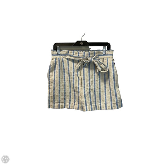 Shorts By Zara In Blue & Cream, Size: L
