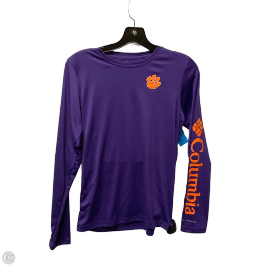 Athletic Top Long Sleeve Crewneck By Columbia In Purple, Size: L