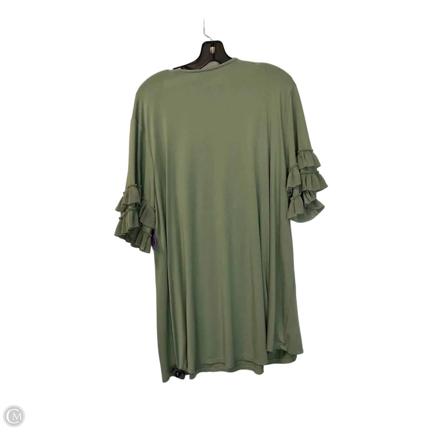 Top Short Sleeve By Cato In Green, Size: 18