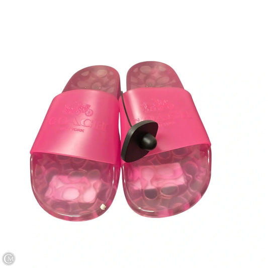 Sandals Designer By Coach In Pink, Size: 9