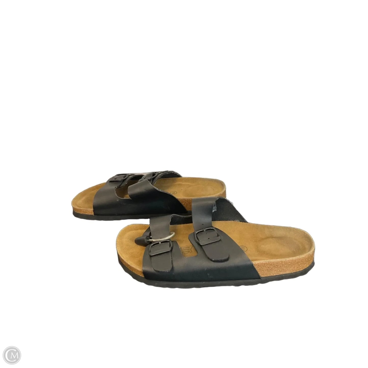 Sandals Flats By Cushionaire In Black, Size: 9.5