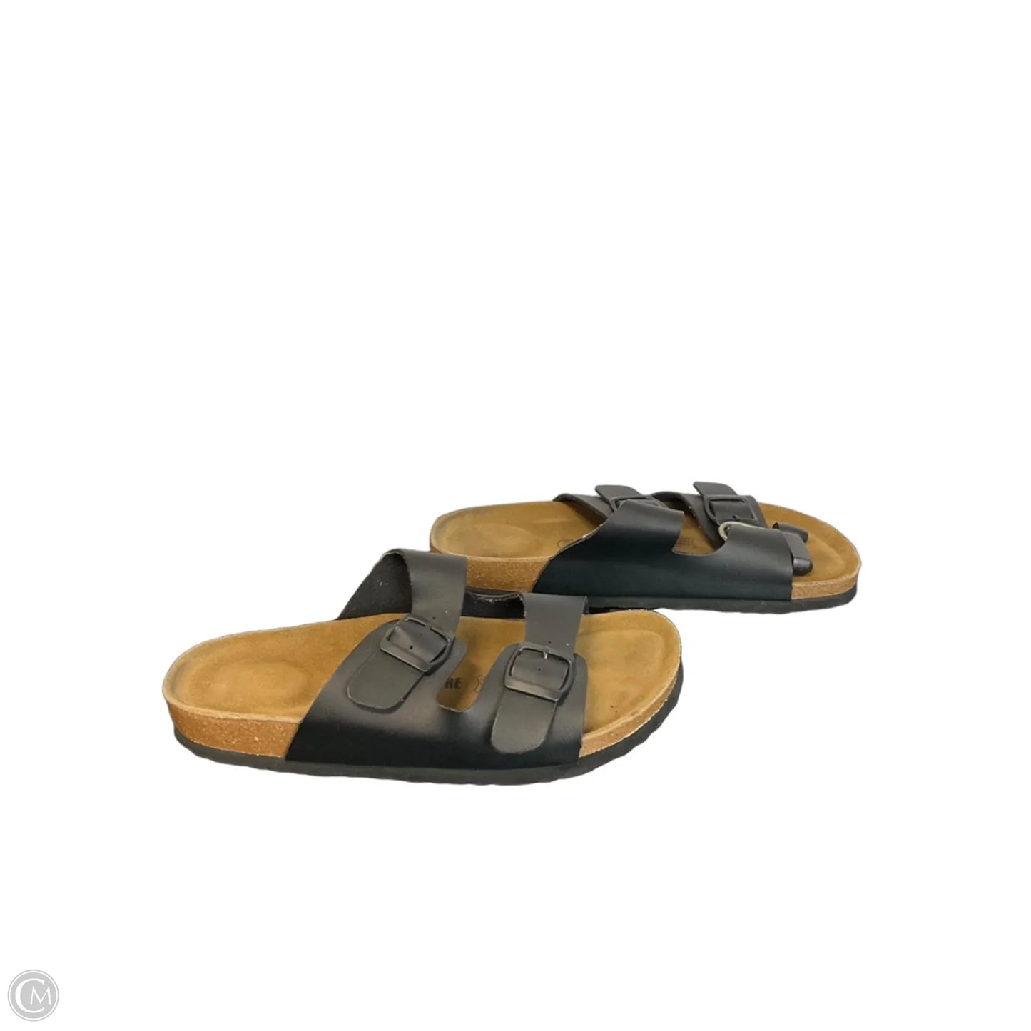 Sandals Flats By Cushionaire In Black, Size: 9.5