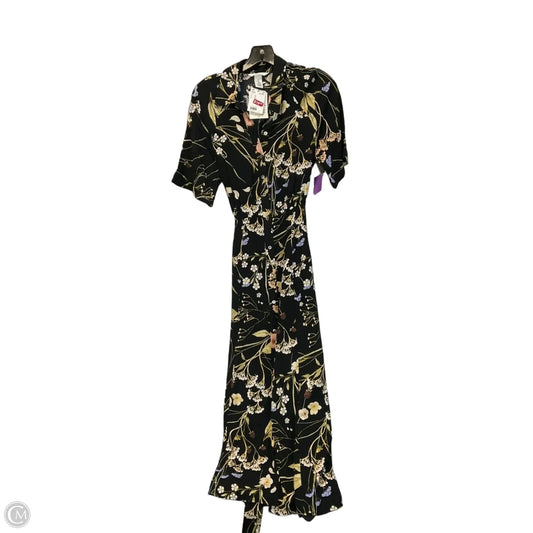 Dress Casual Maxi By H&m In Black & Yellow, Size: Xs