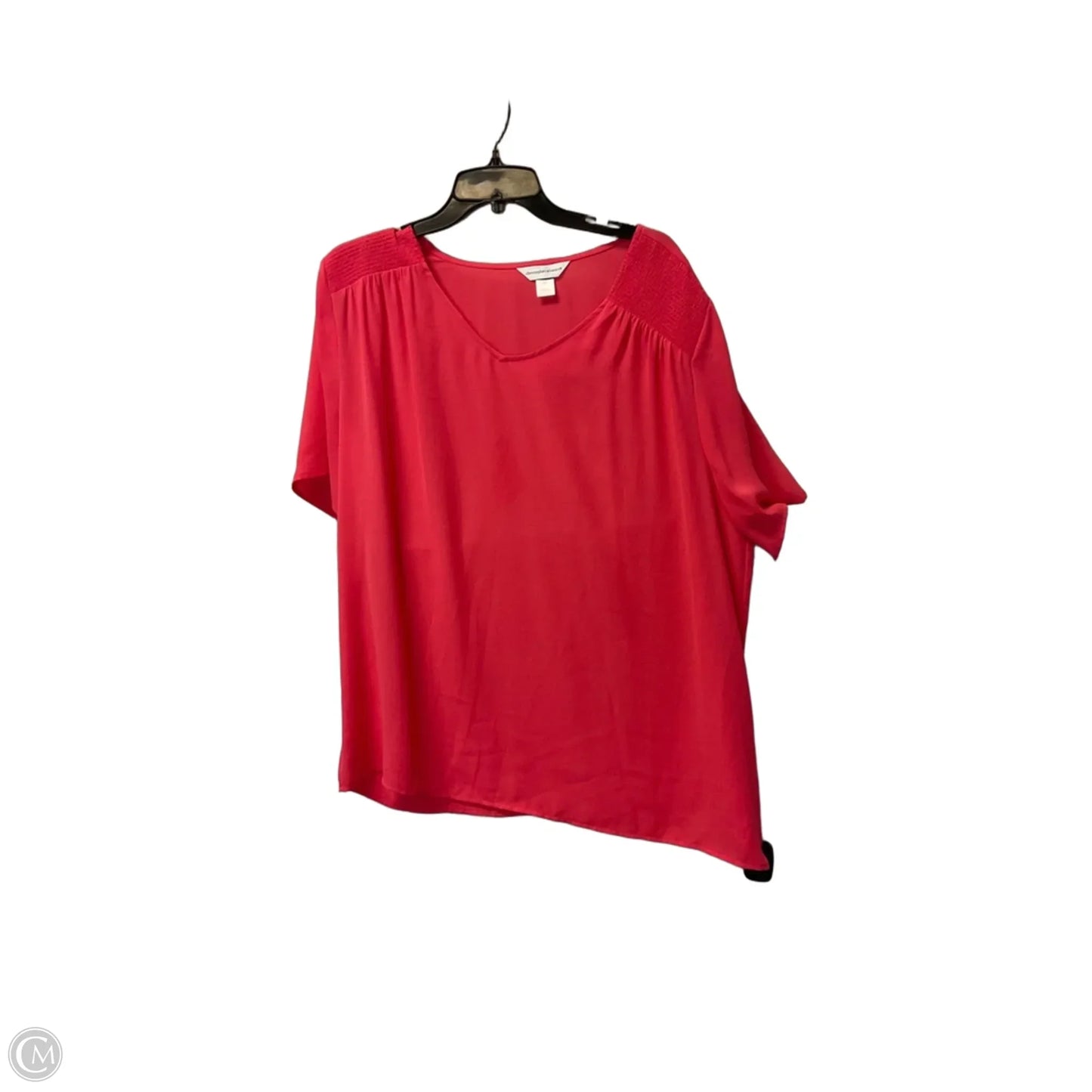 Top Short Sleeve By Christopher And Banks In Pink, Size: Xl