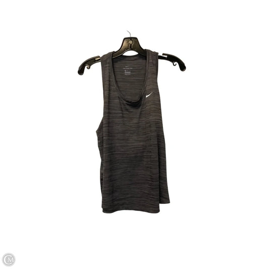 Athletic Tank Top By Nike In Grey, Size: M