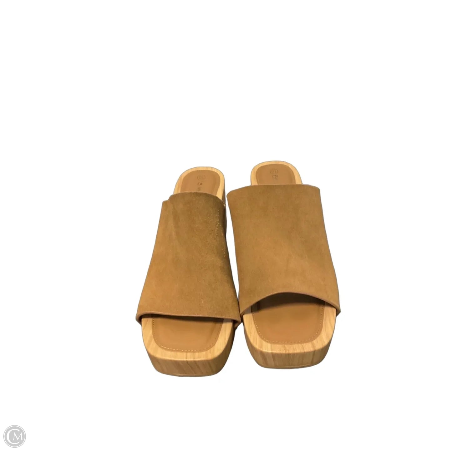 Sandals Heels Block By Bearpaw In Brown, Size: 10