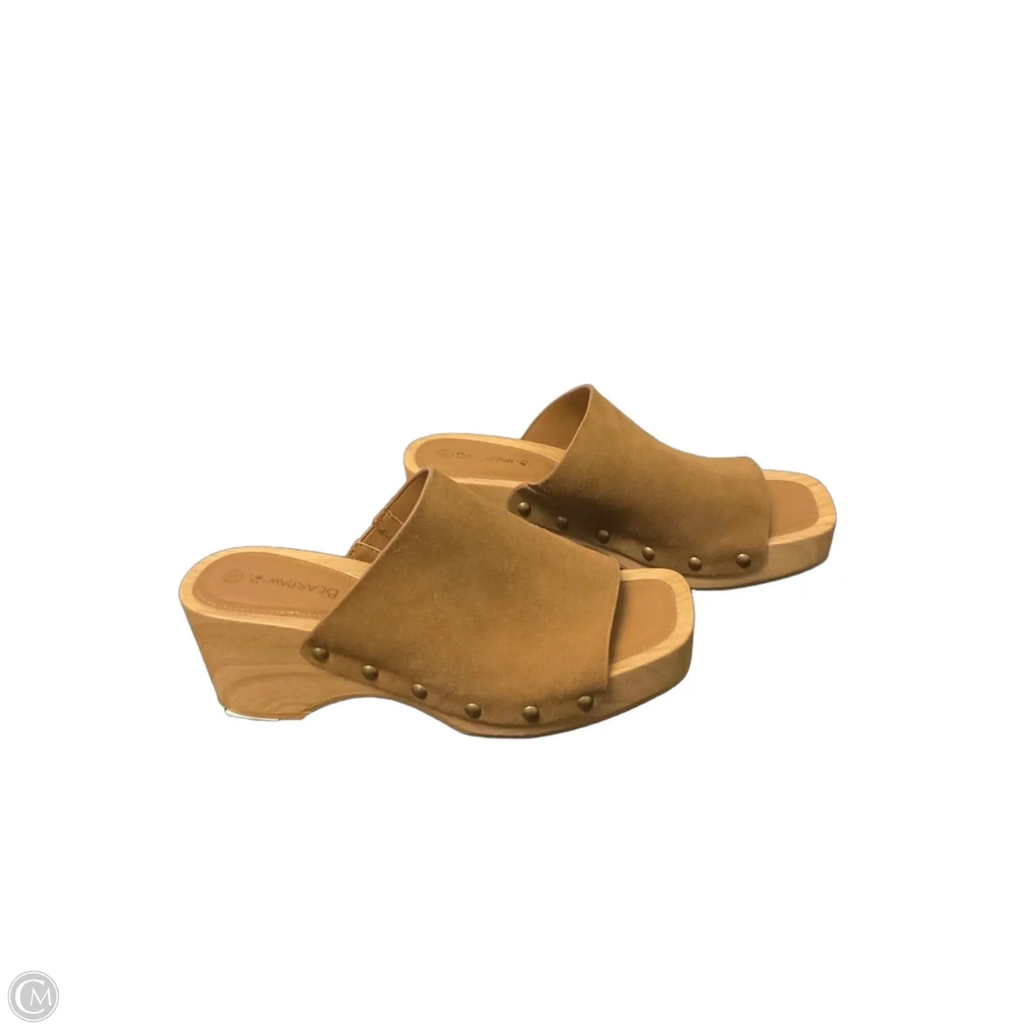 Sandals Heels Block By Bearpaw In Brown, Size: 10