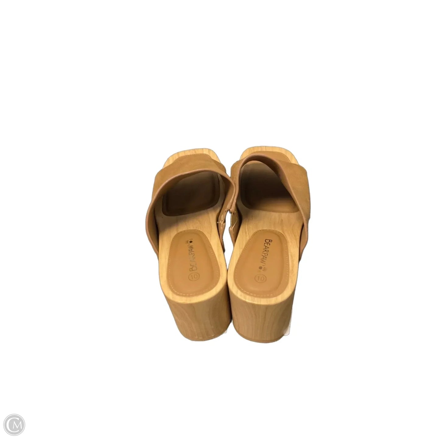 Sandals Heels Block By Bearpaw In Brown, Size: 10